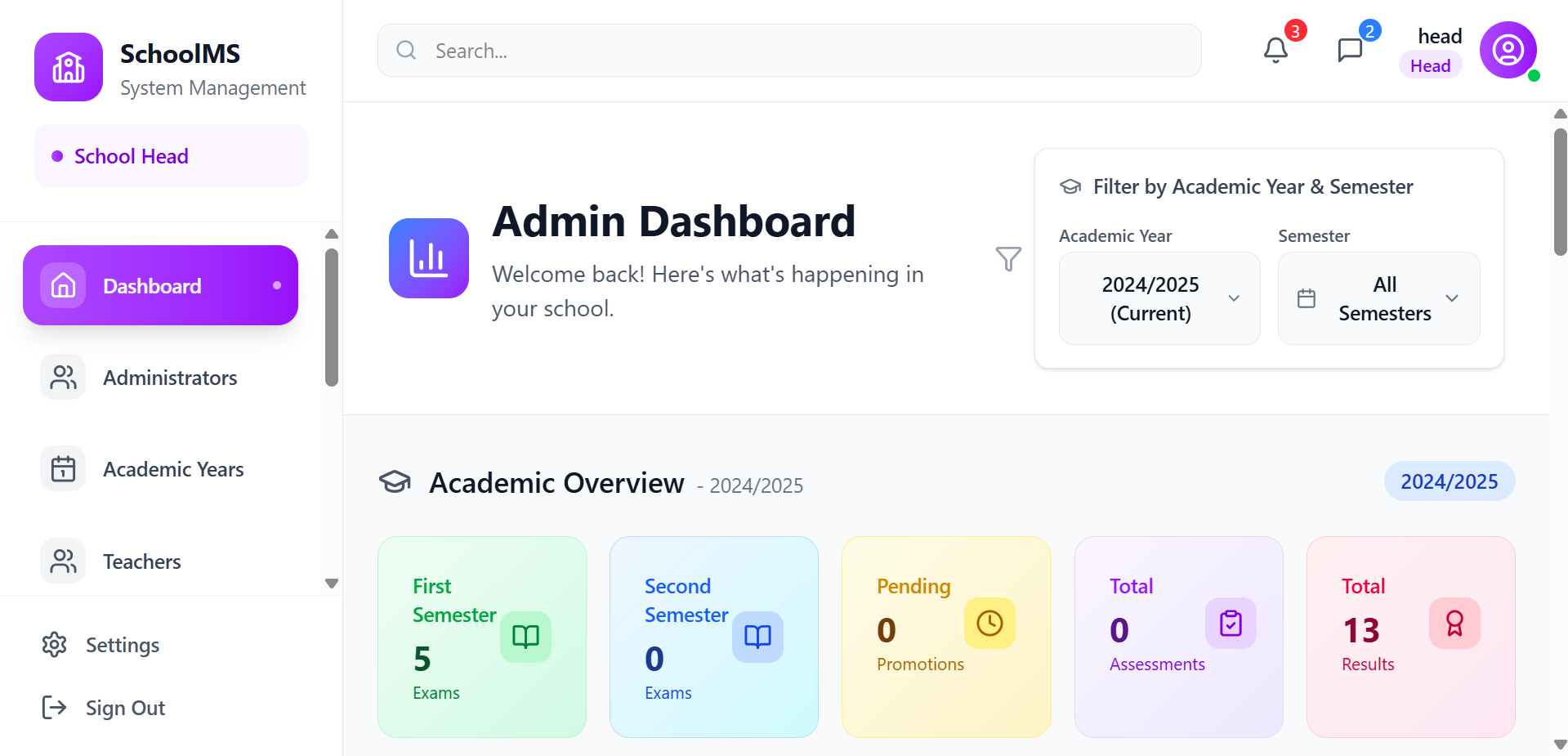 MySchool Management System